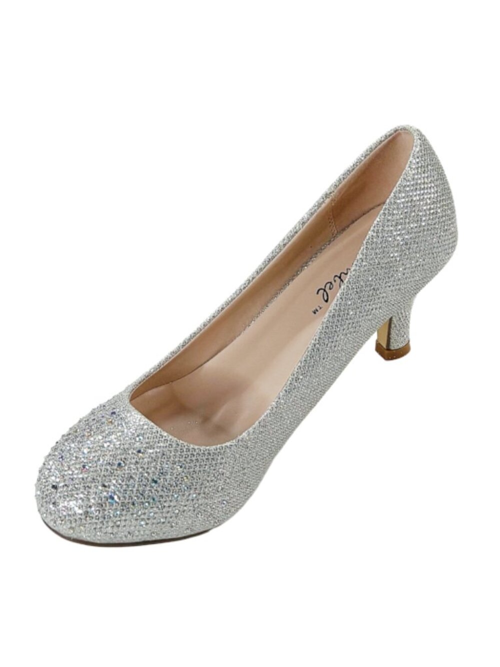 Bonnibel Wonda-01 Women’s Silver Glitter Mid Heel Pumps